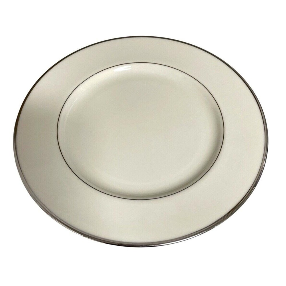 Lenox‎ Montclair 10.5" Dinner Plate Ivory With Platinum Trim Made in USA